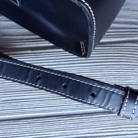 Dooney & Bourke Black Bag Made in Italy Purse with Lock and Key - Picture 14 of 15